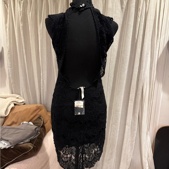 Free People Black Lace Backless Dress - Picture 3 of 4